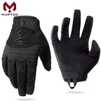 Breathable Full Finger Tactical Gloves with Touchscreen Tips – Anti-Slip Flexible Professional Gloves for Driving Cycling Working Outdoor Sports, Sizes S-XL in Black & Green