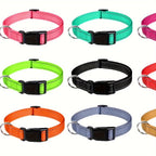 Reflective Adjustable Dog Collar for Small Medium Large Dogs & Cats – Safety Night Visibility Pet Collar with Durable Buckle, Comfortable Everyday Dog Collar