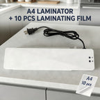 A4 Thermal Laminator Machine 9 Inch Wide - 4 in 1 Hot & Cold Laminating with 10 Pouches Included, Fast Warm-Up, Bubble-Free for Office, School, Home & Business Use